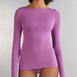 Intimissimi Boat Neck Modal Cashmere Ultralight Top
